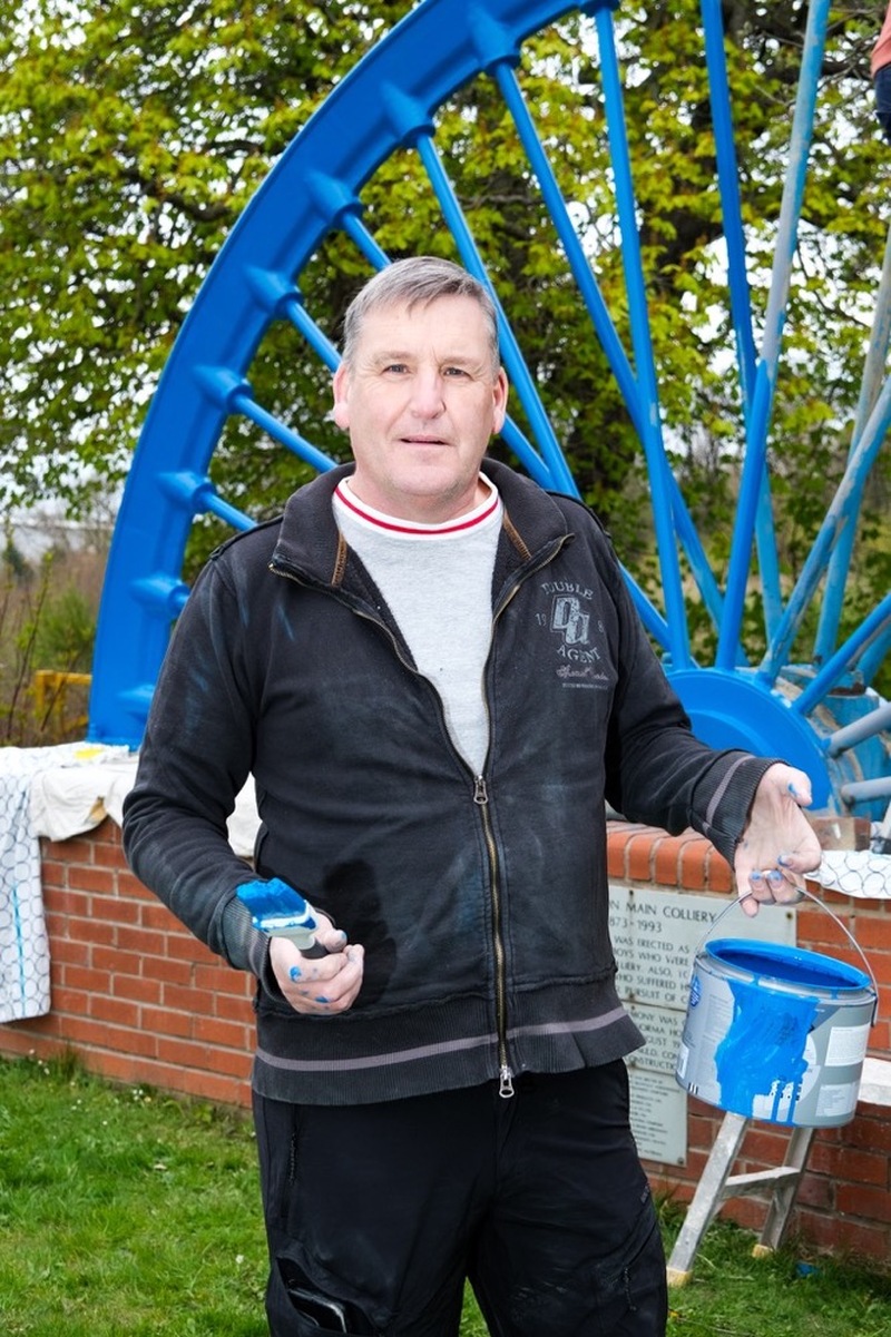 Other image for Mining memorial wheel gets spruce up ahead of 50th anniversary